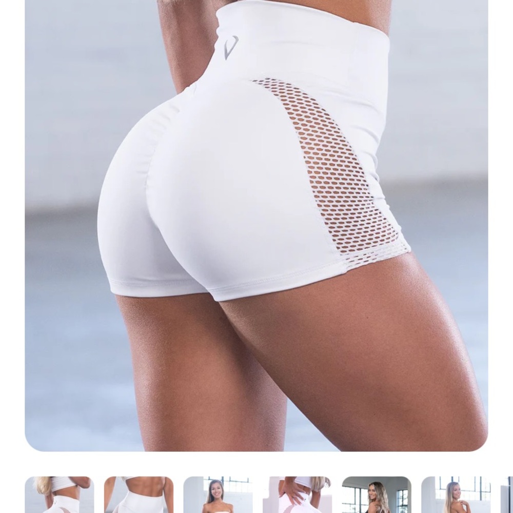 Violate the dress code white mesh shorts small.